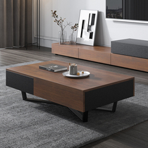 Modern Minimalist Tea Table Nordic Square Superior Walnuts Color Size Family Living Room Hupeach Color Creative Storage Tea Table