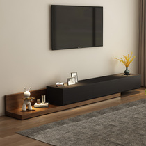 Nordic TV Cabinet Tea Table Combo Black Walnuts RETRACTABLE TV CABINET MODERN MINIMA SMALL HOUSEHOLD TYPE LOCKERS