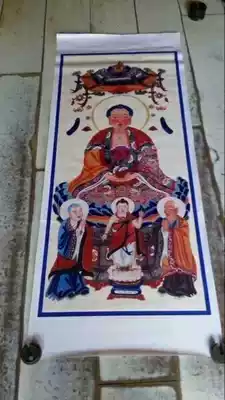 Sanqing, three treasures, ten kings, wall charts, Taoist Taoist Taoist Taoist, folk law hanging pictures