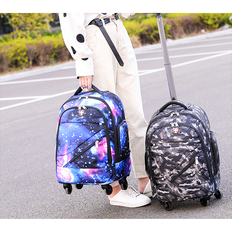 Universal bánh xe đẩy túi nam du lịch ngoài trời túi 16 inch đòn bẩy học sinh trung học túi ánh sáng túi nội trú 18 inch - Va li vali kéo du lịch