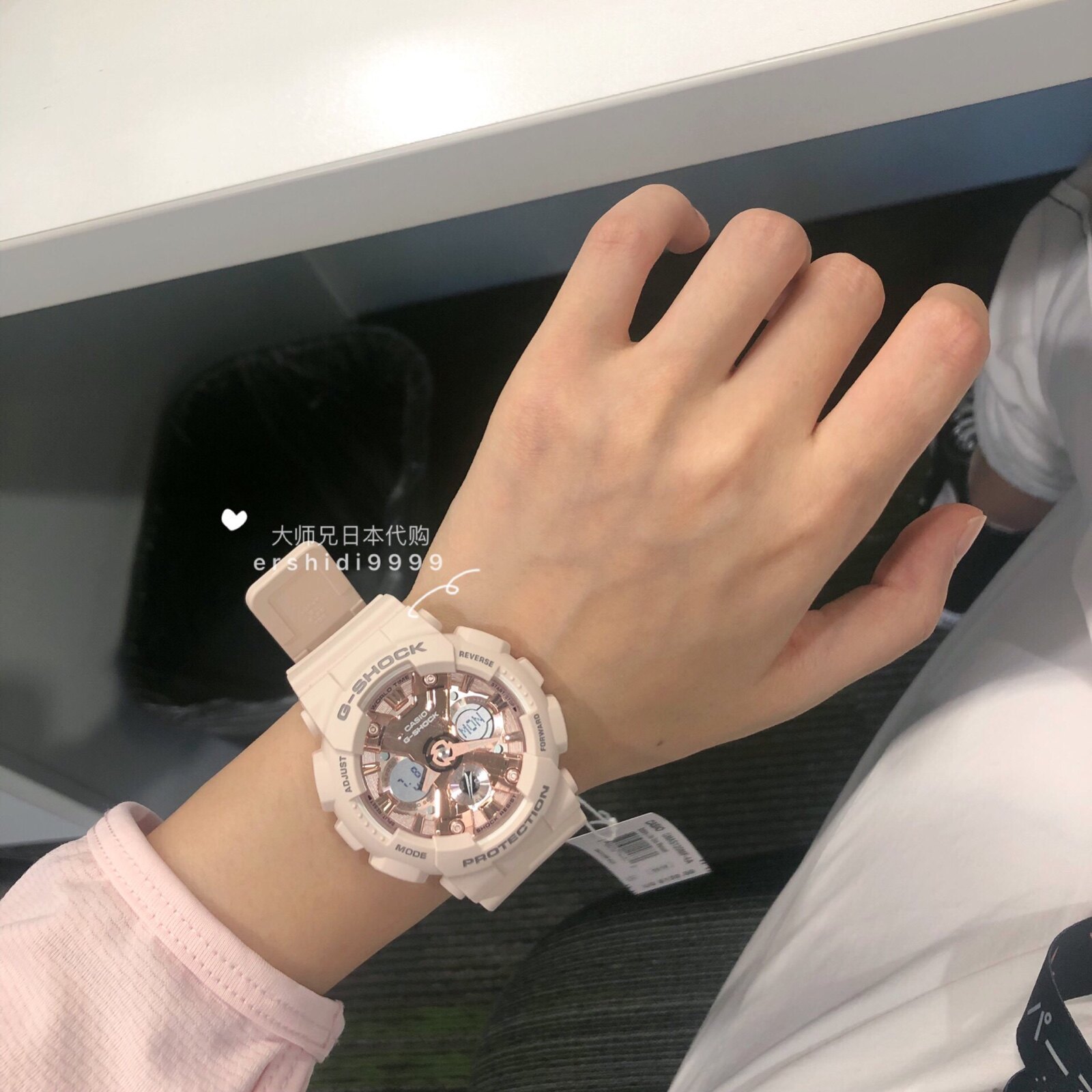 Japan Casio Casio G Shock naked powder milk tea color men and women sports watch GMA s120mf 4A