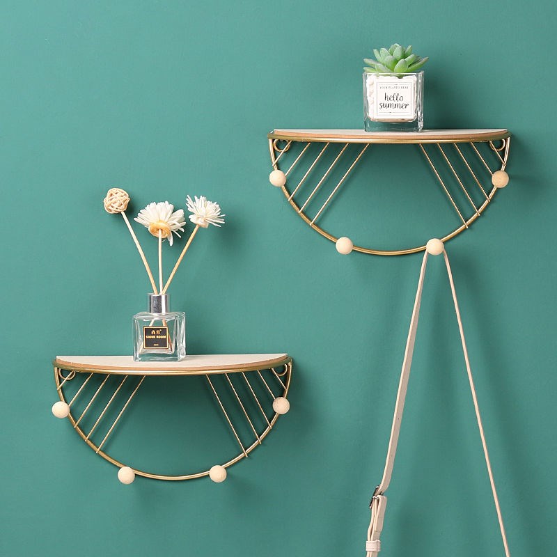 Rack Nordic creative wall shelving on the living room wall to put things on the wall Free Living Room Bedroom Wall