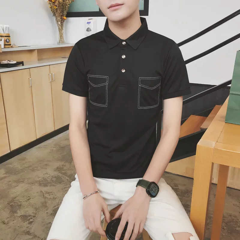15 áo thun ngắn tay mùa hè 16 nam 12 học sinh trung học cơ sở 14 nam nửa tay 13 cotton nam 18 tuổi áo sơ mi POLO