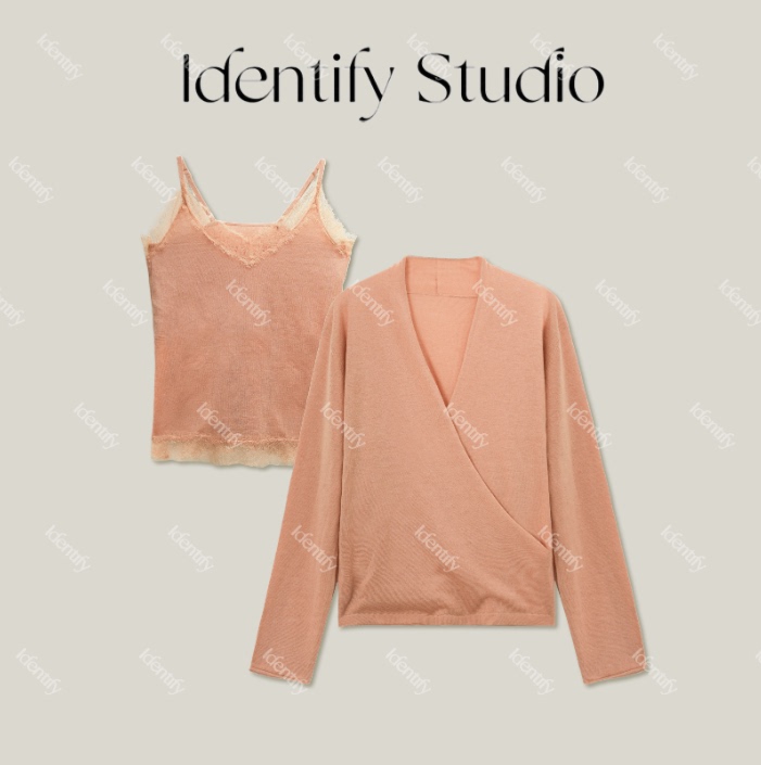 Identify Autumn French-Style V-Neck Lace Patchwork Design Knitted Two-Piece Set 26Awg080409 Identify Autumn French-Style V-Neck Lace Patchwork Design Knitted Two-Piece Set 26Awg080409