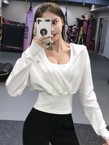 VALVOELITE Yoga clothes Women summer loose fitness Long sleeves Slim Training Hooded Jersey Running Sportswear