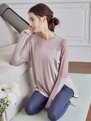 VALVOELITE Yoga Women Spring/Summer Fitness Clothing Large Size Loose Mesh Long Sleeve Running Quick Dry Sports Top