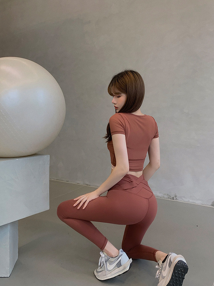 VALVOELITE Fitness Pants Woman Spring Autumn Season Thin height waist lifting hip yoga casual pants elastic tight sweatpants