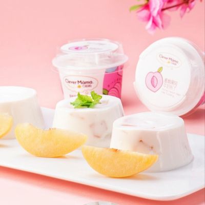 巧妈妈果肉牛奶布丁甜品85g蜜桃什锦网红布丁儿童果冻休闲甜品