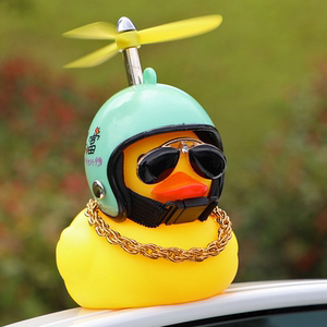 小黄鸭摩托电动汽车用品鸭子车载摆件