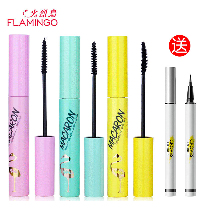 Flavored bird macaron slim roll with thick mascara, small brush head waterproof without fainting and easy to unload large eye makeup