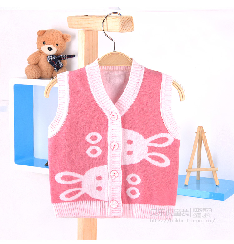 Mùa xuân và mùa thu sơ sinh áo len trẻ em áo len nam và nữ bé cotton ấm áp dệt kim quần áo sơ sinh mùa thu và mùa đông áo gile len cho bé sơ sinh