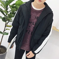 Mùa đông Nhật Bản đơn giản quần áo cotton sinh viên Phiên bản Hàn Quốc của xu hướng phong cách Harajuku bf lỏng cotton dày áo khoác nam áo khoác gió nam