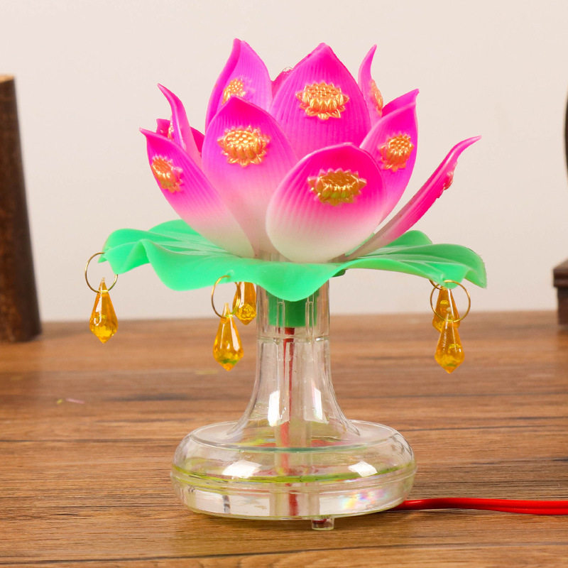 Buddha supplies led lotus lamp long bright lamp Buddha lamp plug-in Buddha lamp Buddha hall lamp Guanyin Buddha front lamp