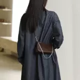 Кожаная сумка через плечо, лампа в виде луны, небольшая сумка, сумка на одно плечо, цепь, сумка подмышку, из натуральной кожи