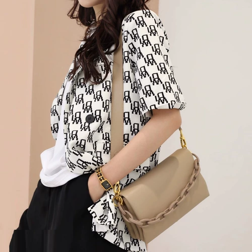 Небольшая сумка, кожаная небольшая цепь, небольшой дизайнерский орган, сумка на одно плечо, коллекция 2021