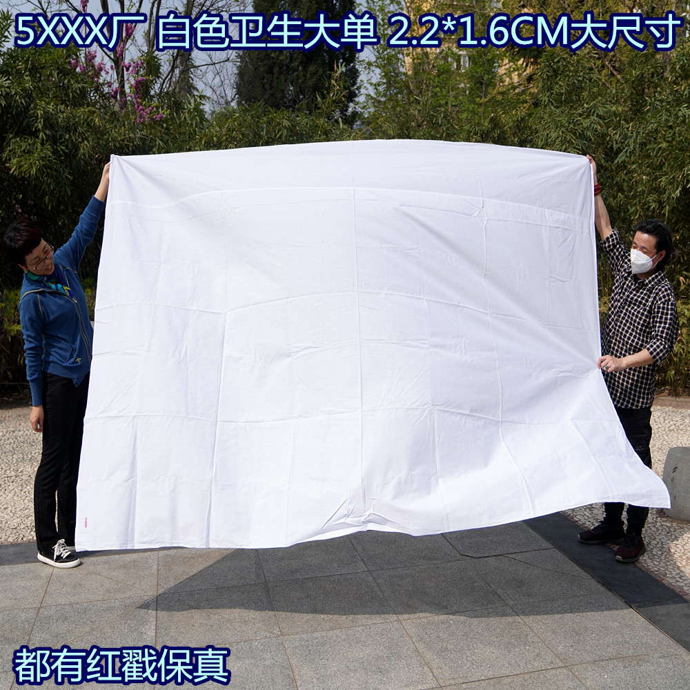 Double sheet 1 6 m multiplied by 2 2 m pure white bedding linen thick, clean and comfortable cotton fabric