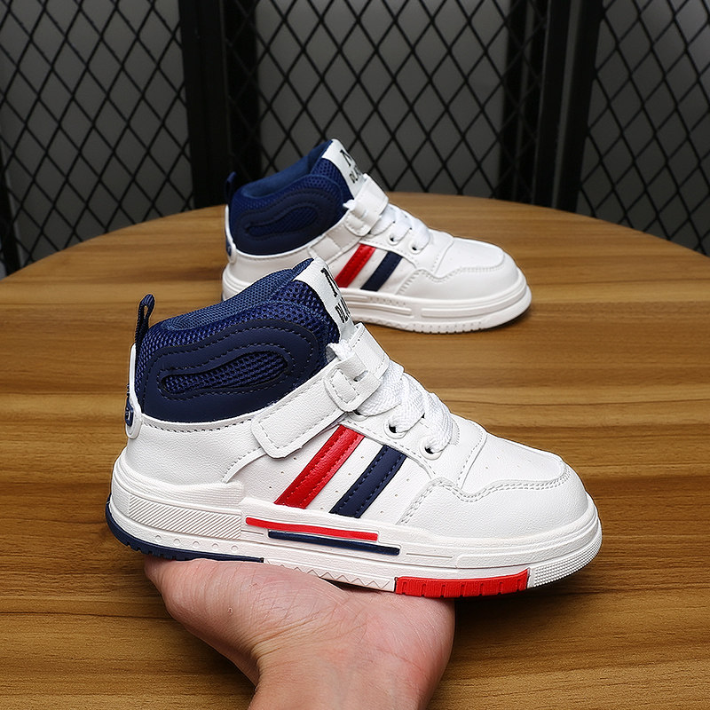 Outlet counter clearance color matching high-top casual shoes boys 2022 autumn new middle and big children girls sneakers