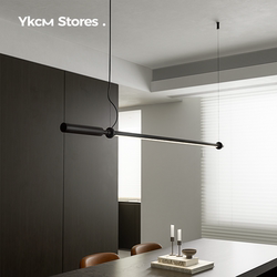 Italian Minimalist Long Strip Dining Room Chandelier, Modern Minimalist Bar Counter Model Room, Nordic Designer Straight Line Light