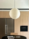 Nordic 55D Rice Paper Japanese Wabi-Sabi Style Restaurant Vintage Pendant Light for Living Room, Bedroom, Study, Spherical Lighting Fixture
