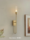 French-Style Light Luxury All-Copper Vintage American Background Wall Villa Bedroom Bedside Corridor Staircase Designer Mirror Front Wall Lamp