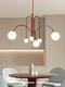 French-Style Light Luxury Minimalist Nanyang Vintage Living Room Retro Molecular Fountain Art Pure Copper Glass Sphere Chandelier