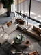 Luna Italian-Style Glass Pendant Light Designer Model Light Luxury Dimmable Dining Room Bedside Lamp Duplex Open-Air Staircase Pendant Light