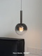 Luna Italian-Style Glass Pendant Light Designer Model Light Luxury Dimmable Dining Room Bedside Lamp Duplex Open-Air Staircase Pendant Light