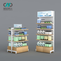 Supermarket shelves Cosmetics store Convenience store Maternal and child commodity display rack with cabinet Single-sided double-sided steel wooden shelves