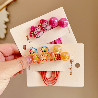 K-style Baby Five-Pointed Star Rubber Band Highly Elastic Hair Rope — 4