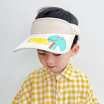 Childrens empty top sun hat boy big hat brim sun hat summer sun hat 2021 new cartoon dinosaur