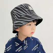 Children double-sided fisherman hat boy hat 2021 New handsome Spring and Autumn street dance thin basin hat winter big boy