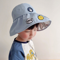 Baby hat Summer thin sun hat large hat peak sun protection hat anti-UV air top male and female child sun hat