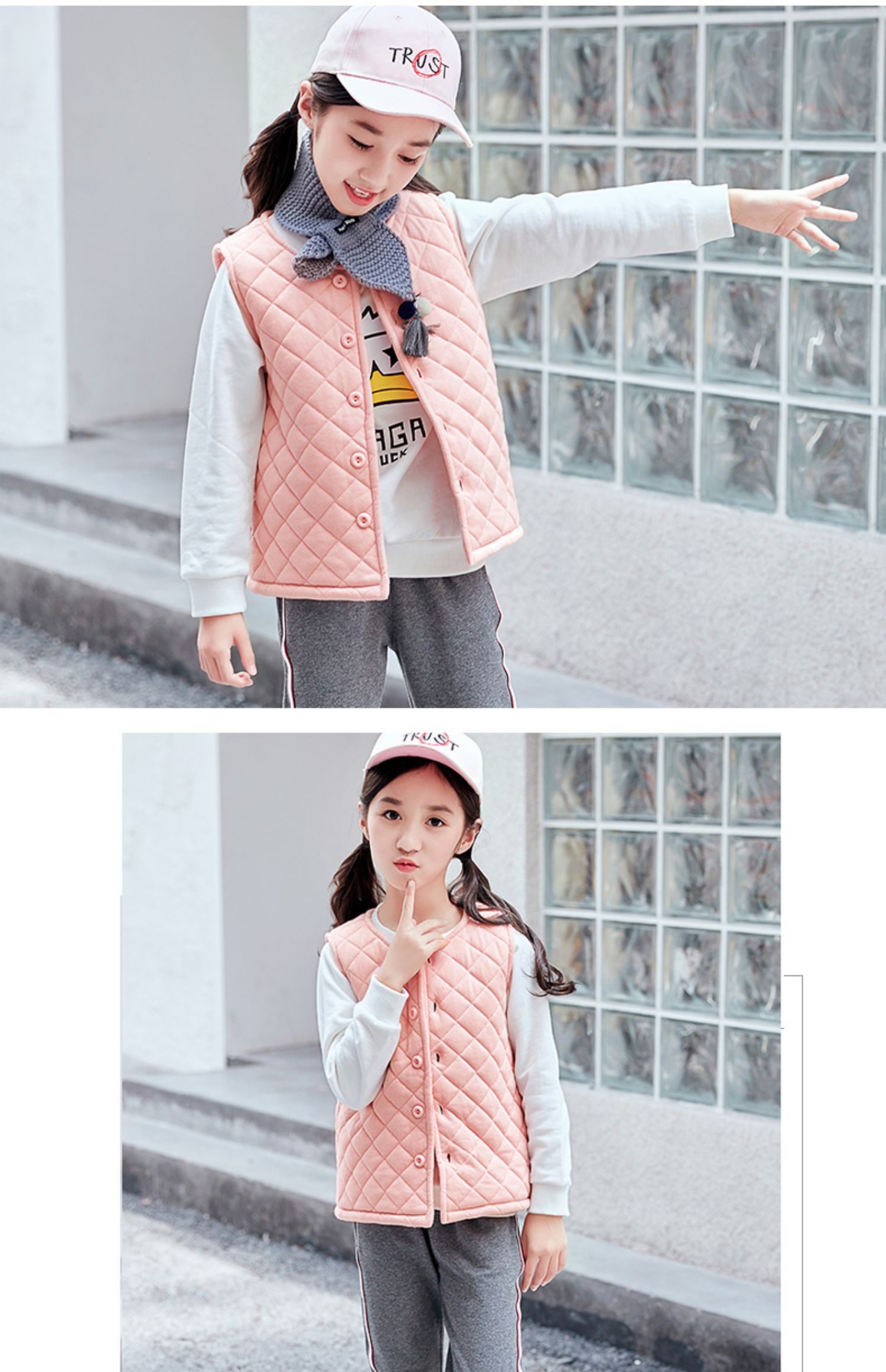 Áo ghi lê trẻ em cotton mùa xuân và mùa thu mặc cho bé gái Áo vest cotton nước ngoài bé trai vest vest bé vest mùa xuân mỏng - Áo ghi lê áo quần trẻ em