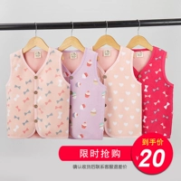 Áo lông cừu cho trẻ em gái vest ngoài mùa xuân và mùa thu mỏng Bộ đồ trẻ em vest bé ấm áp mùa thu và mùa đông - Áo ghi lê quần áo trẻ em giá rẻ