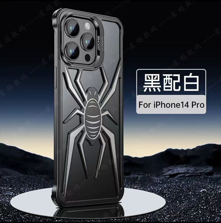 New Armor Drop Resistant Tough Shockproof Rimless Borderless Frame Metal Spider Kickstand Camera Lens Protection Premium 15