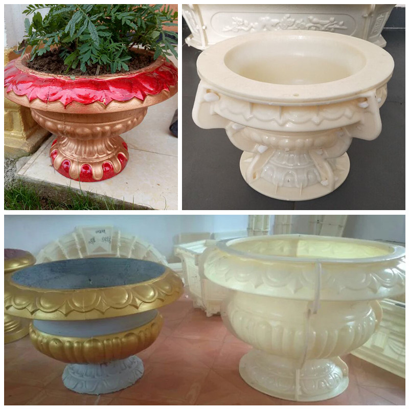 Bottom grouting round flower pot mold pot cement mold homemade thickened bonsai concrete abrasive tool extra large