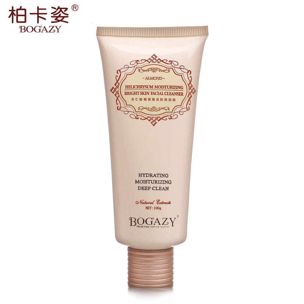柏卡姿杏仁蜡菊保湿洗面奶100g 补水嫩白女深层清洁保湿温和