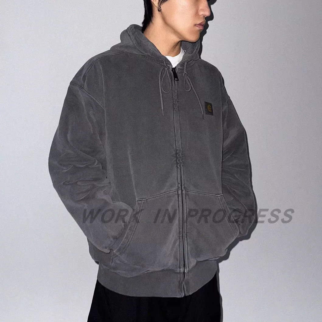 CARHARTT WIP худи с капюшоном Carhart вытертая куртка с принтом молодежный стиль