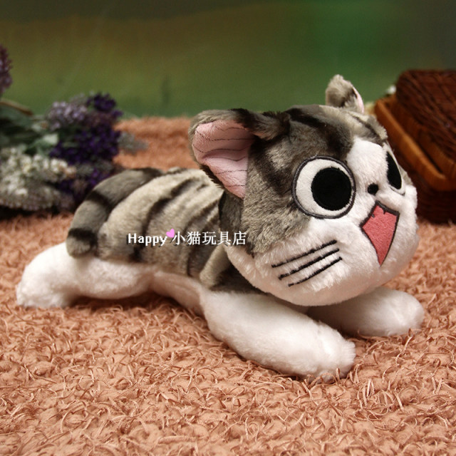 ເອກະຊົນແມວ Cheese ແມວ Plush Toy Simulation Cat Doll Rag Doll Pillow ຂອງຂວັນວັນເກີດ cat Xiaoqi Doll