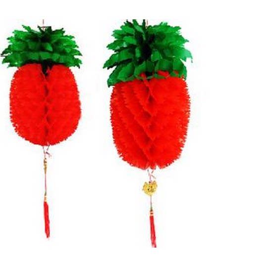 Pineapple lantern plastic cloth lantern nursery school Spring Festival Lantern Festival Festive Pendant hanging decoration Fruit lantern