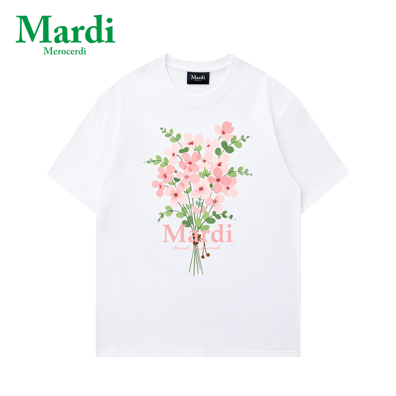 Official Outlet Mardi Merocerdi Korean Authentic 2026 Summer Loose Short-Sleeve T-Shirt for Men and Women Little Wildflower Official Outlet Mardi Merocerdi Korean Authentic 2026 Summer Loose Short-Sleeve T-Shirt for Men and Women Little Wildflower