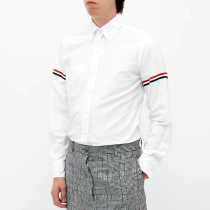 2021 spring TB shirt mens business casual long-sleeved white shirt couple armband trend free ironing shirt women