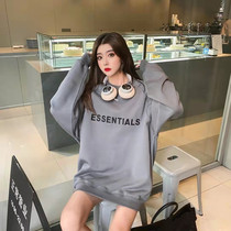 Wooden Wood strict selection FOG round neck ESSENTIALS double line offset reflective loose couple BF wind large size sweater men