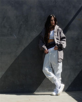 Summer New FOG Europe and America High Street Season 6 OS zipper gray hooded sweater men and women couple coat