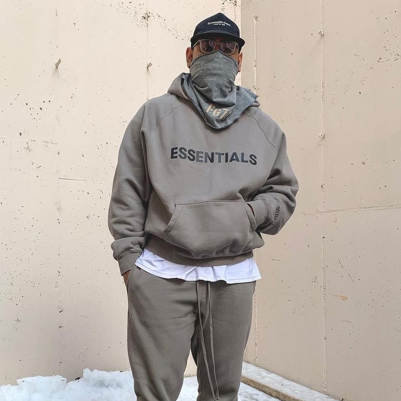 Wood strict selection FOG plus velvet sweater female essentials High Street Tide brand BF Wind Autumn Winter loose hoodie male