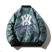 2020 autumn cotton coat tide INS American version embroidered bomber jacket MLBGU casual couple baseball jacket down jacket
