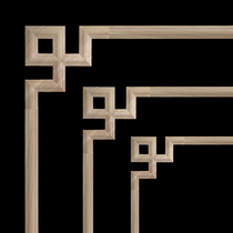 Dongyang wood carving corner flower ceiling gun angle New Chinese decoration connection flat line Hollow nail line Solid wood modeling