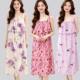 Summer ຜ້າໄຫມຝ້າຍຫວານເຢັນ anti-bump suspender nightgown
