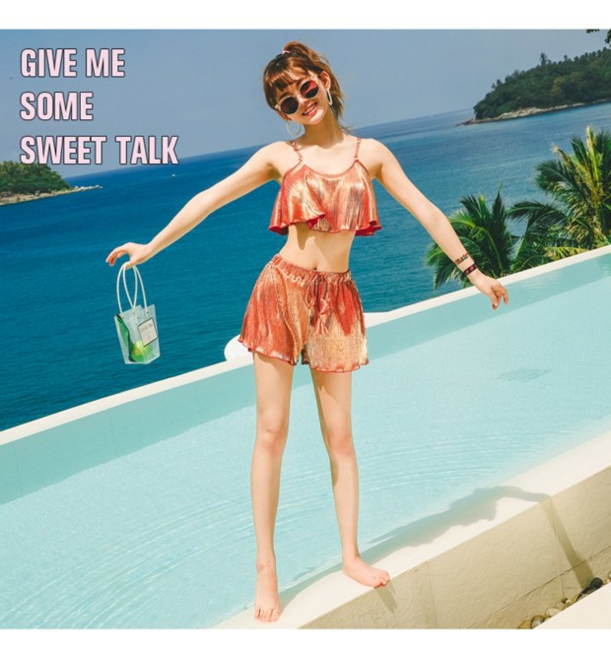Mặc bikini khoe ngực ba mảnh gợi cảm, quần lọt khe hở nhanh chóng Hàn Quốc là áo tắm mỏng ba điểm nữ - Bikinis shop do boi