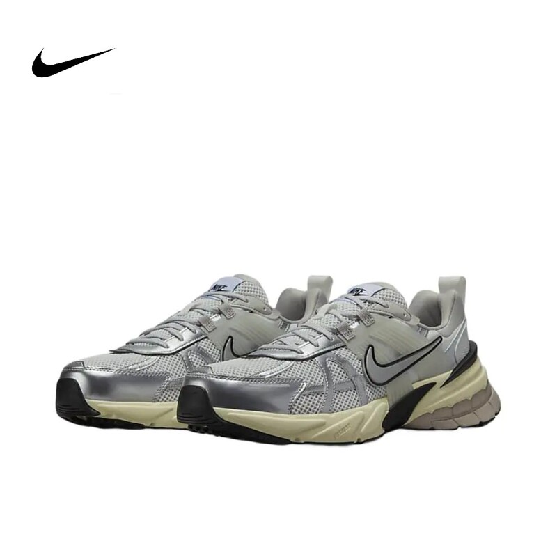 Nike V2K Run Non-Slip, Shock-Absorbing, Wear-Resistant Low-Top Running Shoes for Men, Gray Hj4497-100